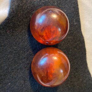 Bakelite Clip-On Earrings - Vintage